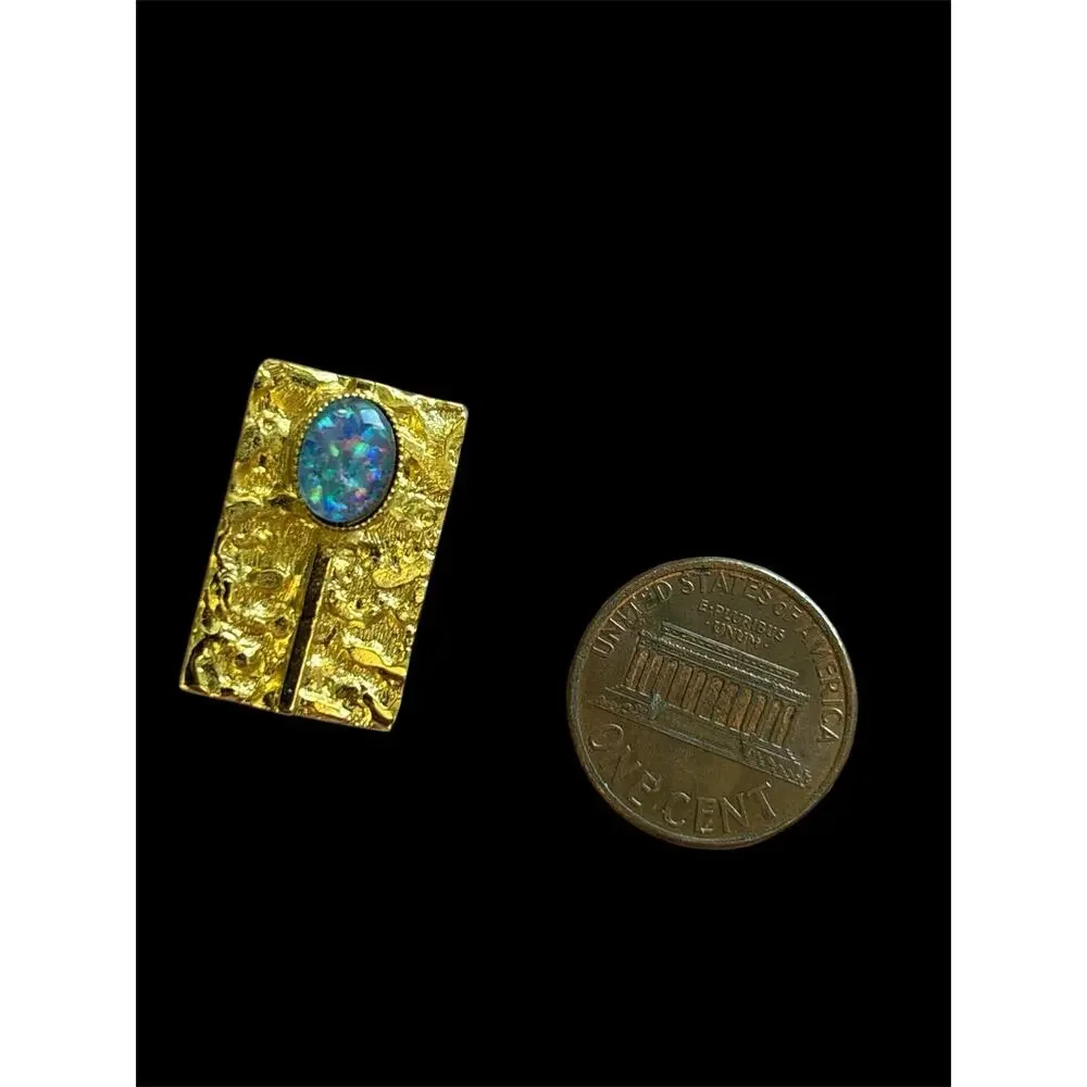 Australian Opal Goldtone Men’s Cuff Links